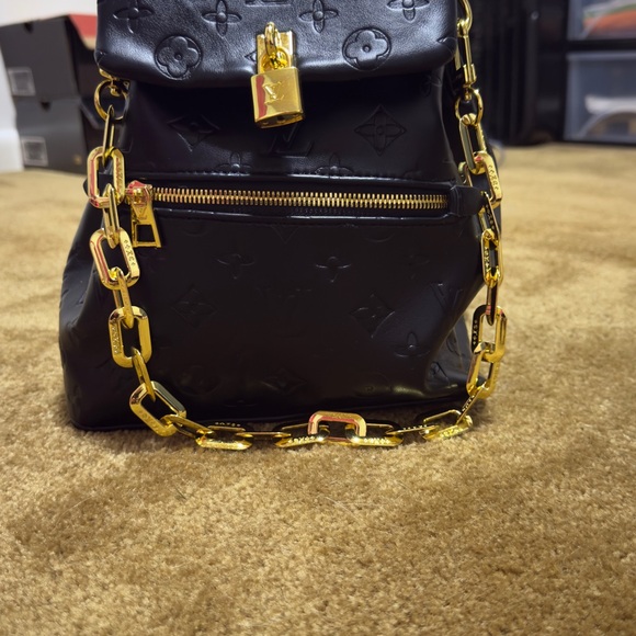 Louis Vuitton Black Backpack with Gold Chain - Picture 1 of 5